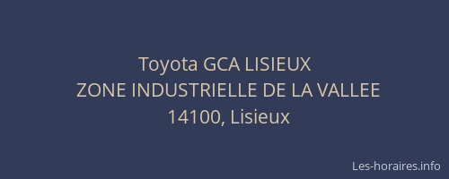 Toyota GCA LISIEUX