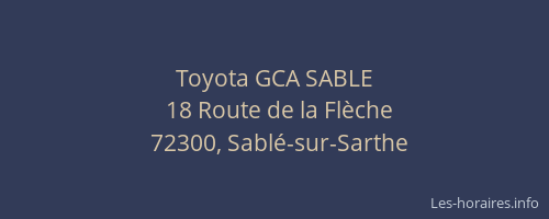 Toyota GCA SABLE