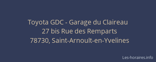 Toyota GDC - Garage du Claireau