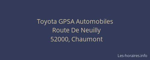 Toyota GPSA Automobiles