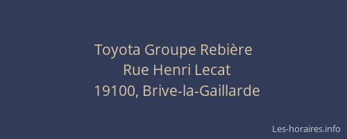 Toyota Groupe Rebière