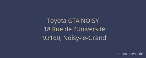 Toyota GTA NOISY