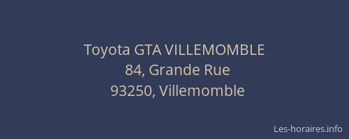 Toyota GTA VILLEMOMBLE