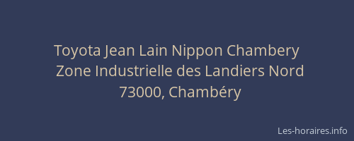 Toyota Jean Lain Nippon Chambery