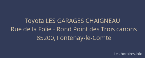 Toyota LES GARAGES CHAIGNEAU