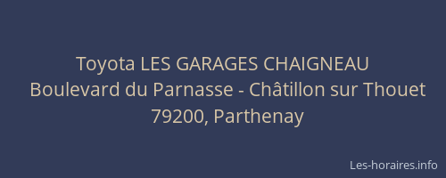 Toyota LES GARAGES CHAIGNEAU