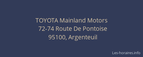TOYOTA Mainland Motors