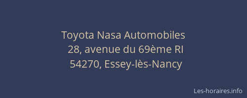 Toyota Nasa Automobiles