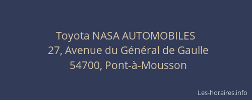 Toyota NASA AUTOMOBILES