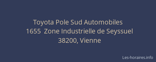 Toyota Pole Sud Automobiles