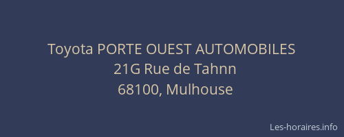 Toyota PORTE OUEST AUTOMOBILES