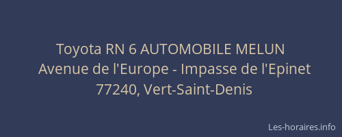 Toyota RN 6 AUTOMOBILE MELUN