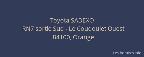 Toyota SADEXO