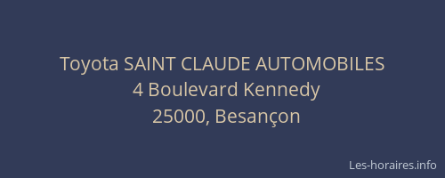 Toyota SAINT CLAUDE AUTOMOBILES