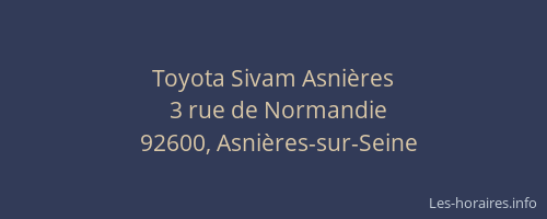Toyota Sivam Asnières