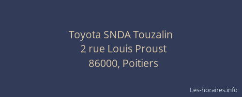 Toyota SNDA Touzalin