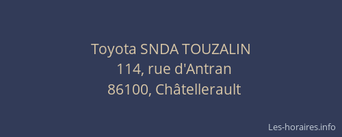 Toyota SNDA TOUZALIN