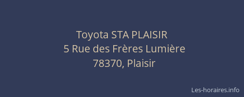 Toyota STA PLAISIR
