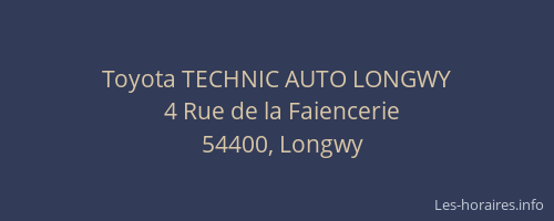 Toyota TECHNIC AUTO LONGWY