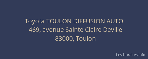 Toyota TOULON DIFFUSION AUTO