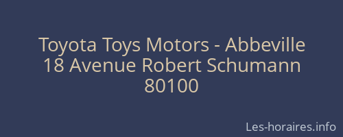 Toyota Toys Motors - Abbeville