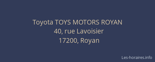 Toyota TOYS MOTORS ROYAN