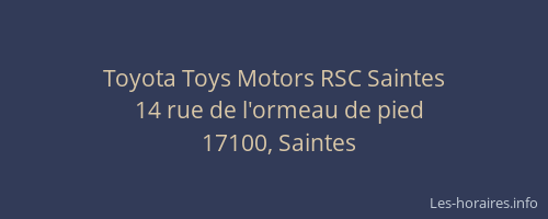 Toyota Toys Motors RSC Saintes