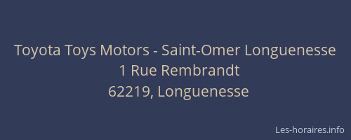 Toyota Toys Motors - Saint-Omer Longuenesse
