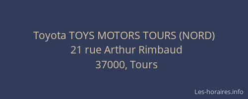 Toyota TOYS MOTORS TOURS (NORD)