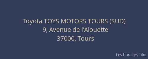Toyota TOYS MOTORS TOURS (SUD)