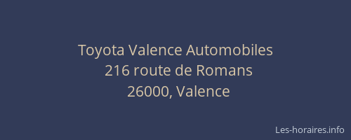 Toyota Valence Automobiles