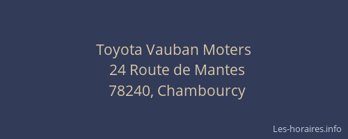 Toyota Vauban Moters