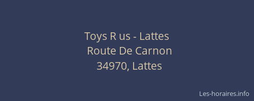 Toys R us - Lattes