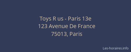 Toys R us - Paris 13e