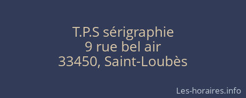T.P.S sérigraphie