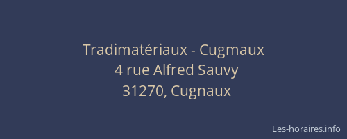 Tradimatériaux - Cugmaux