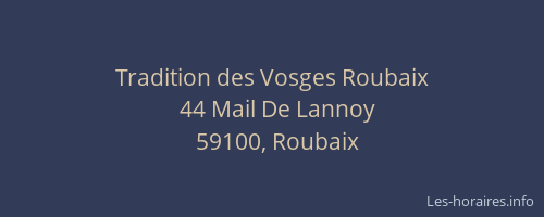 Tradition des Vosges Roubaix
