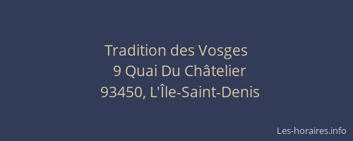 Tradition des Vosges