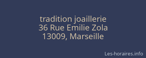 tradition joaillerie
