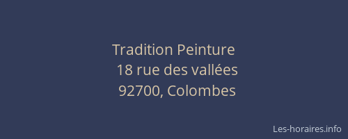 Tradition Peinture