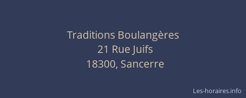 Traditions Boulang&egrave;res