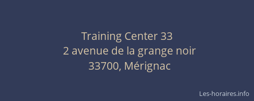 Training Center 33