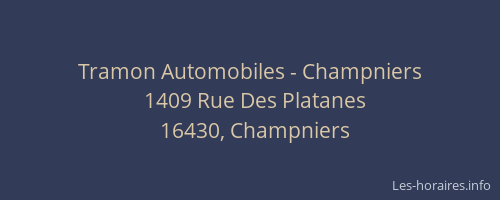 Tramon Automobiles - Champniers