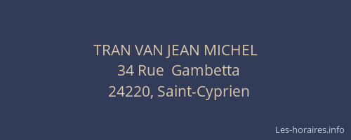 TRAN VAN JEAN MICHEL