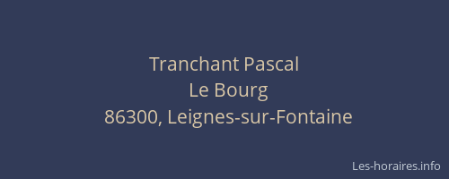 Tranchant Pascal