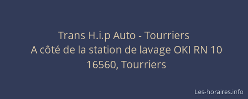 Trans H.i.p Auto - Tourriers