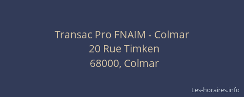 Transac Pro FNAIM - Colmar