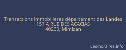 Transactions immobilières département des Landes