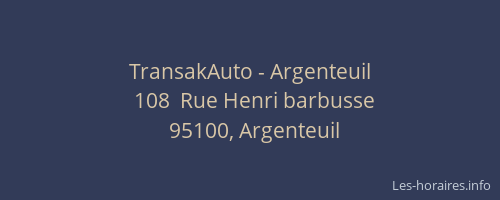 TransakAuto - Argenteuil