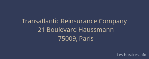 Transatlantic Reinsurance Company
